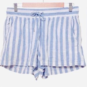 Gap Blue & White Striped Pull-on Drawstring Shorts Style QLSO8575